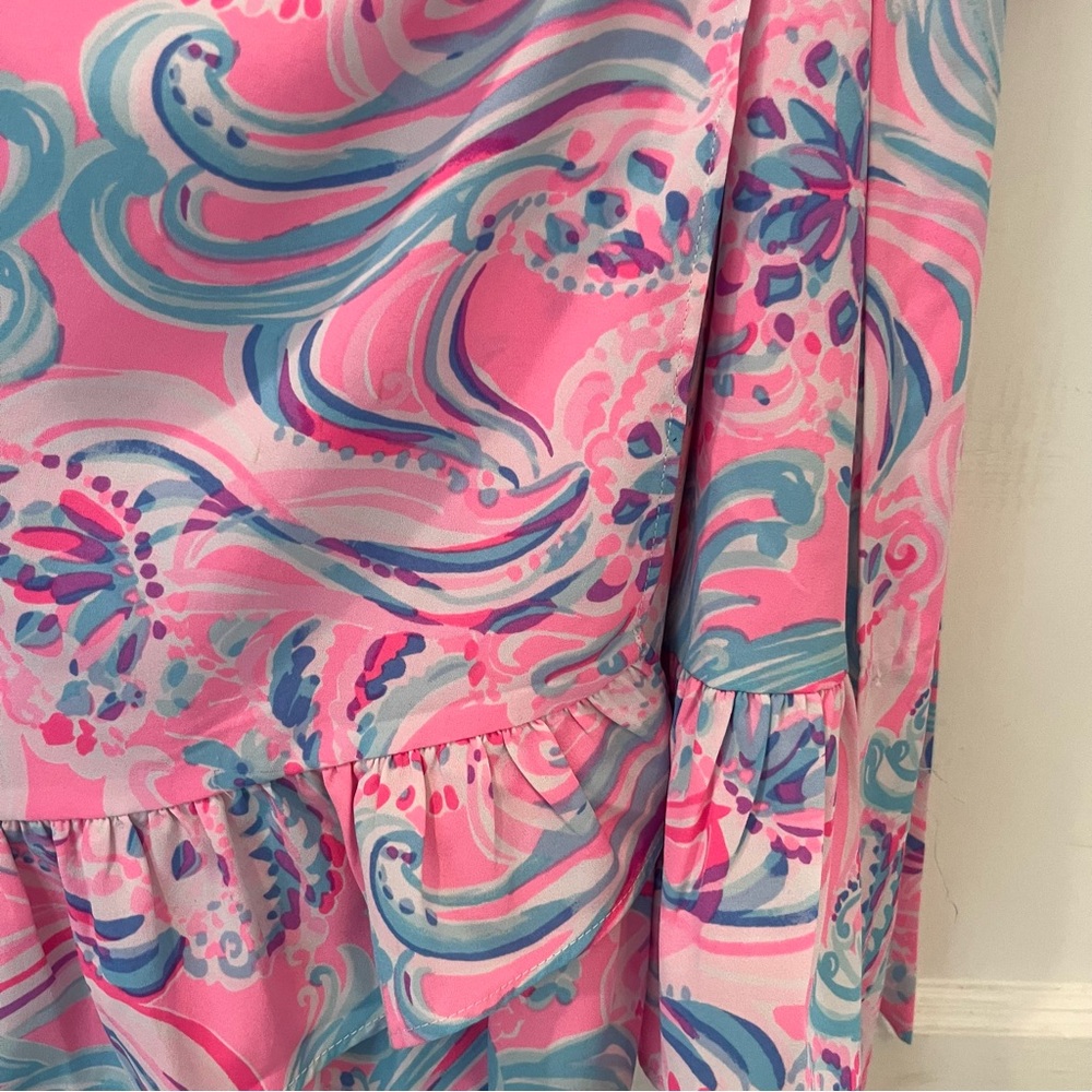 Lilly Pulitzer Pink and Blue Paisley Mini Dress - Picture 10 of 11